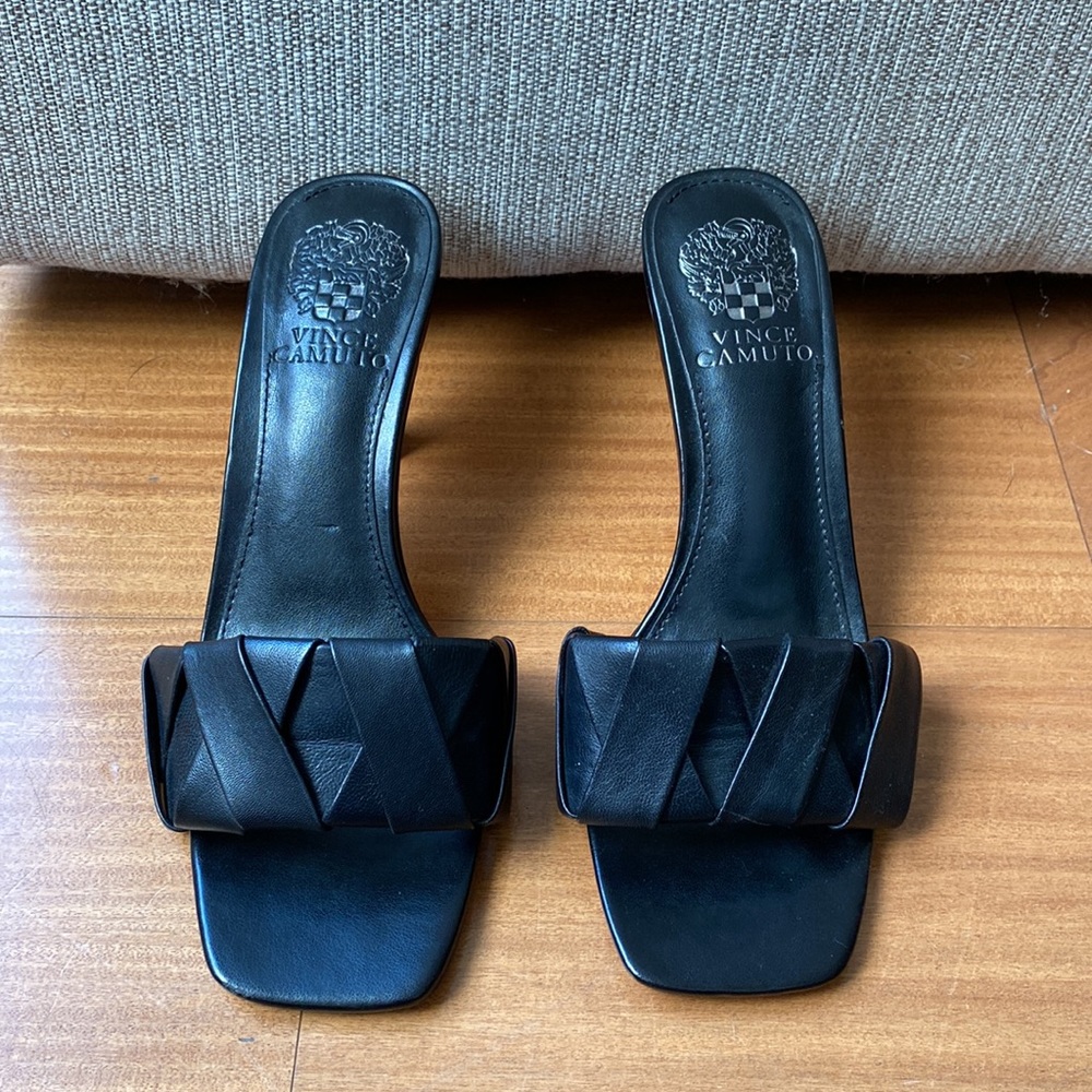 Vince Camuto Pintucked Braided Leather Heel - Picture 2 of 4